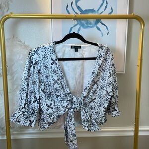 INC Vacation Women’s Front Knot Crop Top size XL